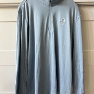 Pastel Blue Zip-Up Sweater for Men